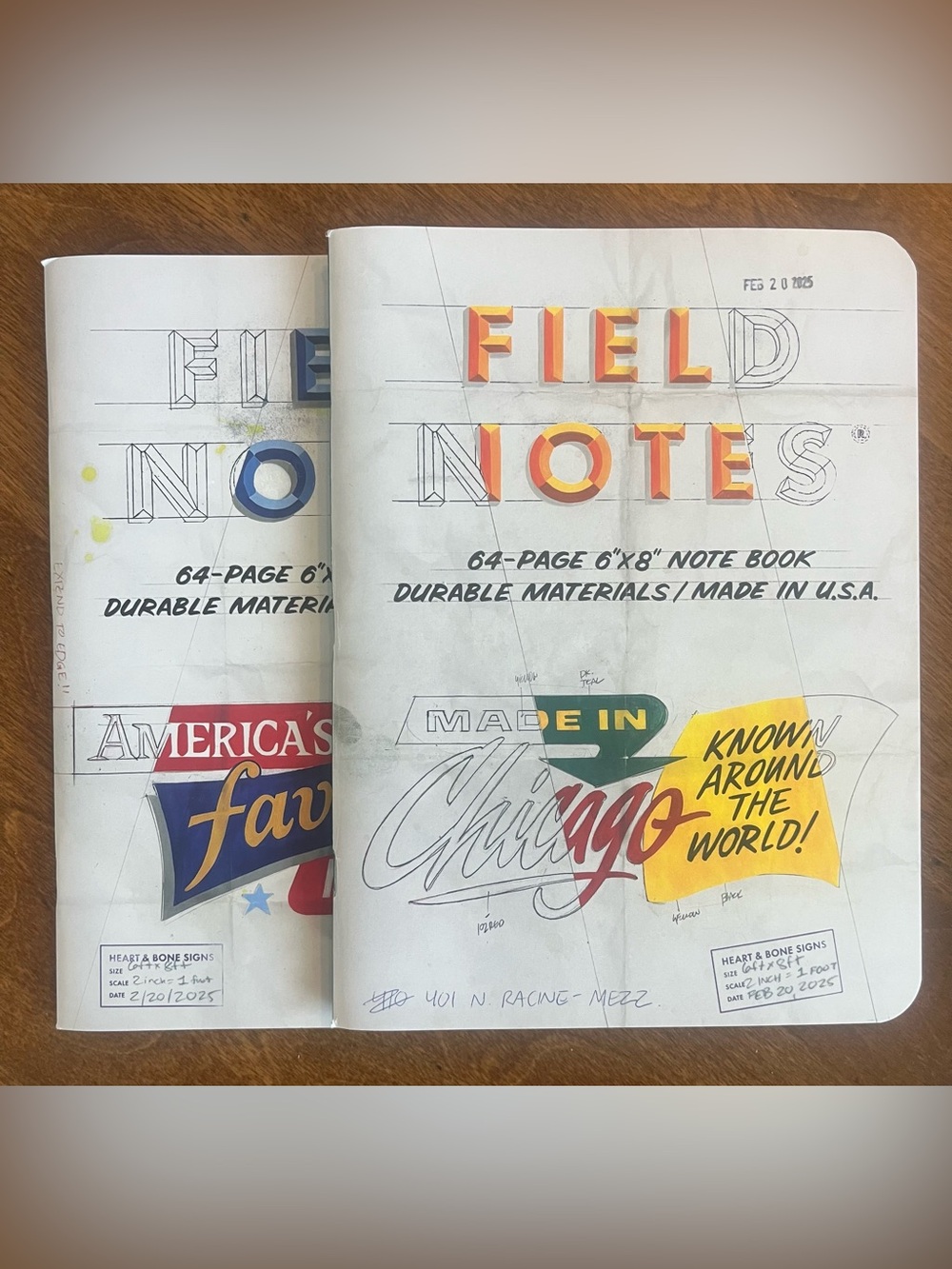 'Field Notes “Made in Chicago' Duo Notebooks - New without Packaging LE